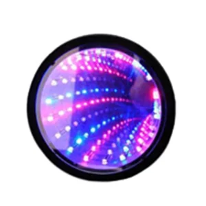 Modern Black Plastic Smart Home LED Color-Changing 3D Tunnel Infinite Mirror Night Light Battery Operated