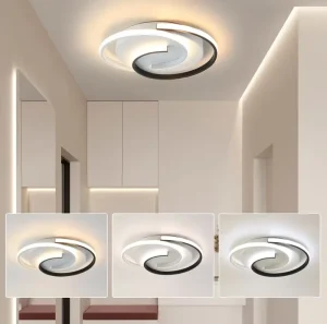 Modern Black and White Tri-Color Ceiling Light
