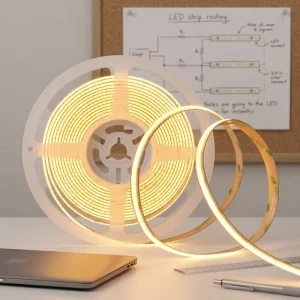 Modern COB LED Strip 8MM Width 320chips USB Dimmable Easy Installation Adds Stylish Charm to Living Areas