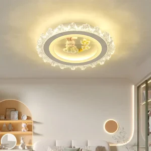 Modern Ceiling Lights with Crystal Edge Design Household Ceiling Lights with Relief Design Decorative Ceiling Light
