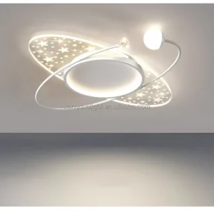 Modern Contemporary 3500K Warm White LED Iron & Acrylic Ceiling Lamp for Bedrooms