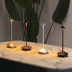 Modern Cordless Table Lamp Portable LED Desk Light Rechargeable Lamp for Bedroom Dining Room Restaurant Coffee Shop Camping