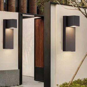 Modern Corridor Aisle Courtyard Exterior Doorway Entrance Simple Stainless Steel Outdoor Waterproof LED Wall Lamp 3000K Warm