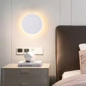 Modern Creative Circular 5.7in Led Touch Wall Lamp for Bedroom Aisle Stairwell Hallway Stairs Indoor