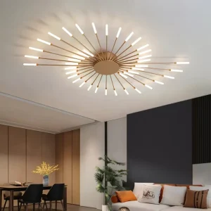 Modern Creative Firework Ceiling Light for Living Room LED Illuminated Iron Base for Master Bedroom & Room Lighting Fixtures