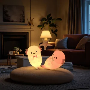 Modern Creative Hexagonal Dinosaur Night Light Cute RGB LED Warm White Touch Control USB Rechargeable Silicone Bedroom