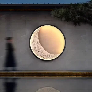 Modern Creative Led Moon Wall Lamp for Living Room Bedroom Mural Wall Accessories Lighting LED Background Decorative Lamps