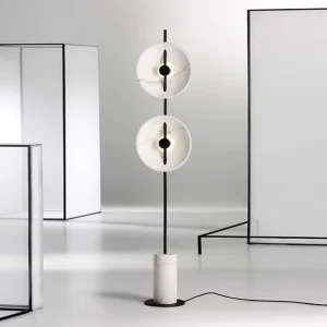 Modern Creative Marble Living Room & Hotel Floor Lamp 220V White Dimmable Bedroom Lamp with 3-Year Warranty