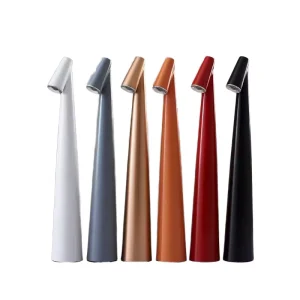 Modern Creative Rechargeable Aluminum Table Lamp Round Shade DC Power for Home Decor Bedroom Bedside Hotel Restaurant Room Use