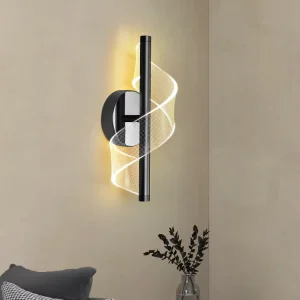Modern Creative Screw Shape Living Room Backdrop Wall Lamp Designer Personalized Bedside Acrylic Wall Light