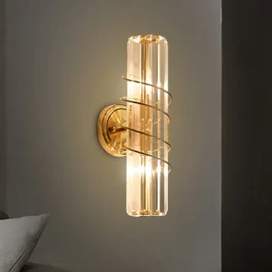 Modern Crystal LED Wall Lamp Light Luxury with Creative Design for Living Room Bedroom Hotel Aisle