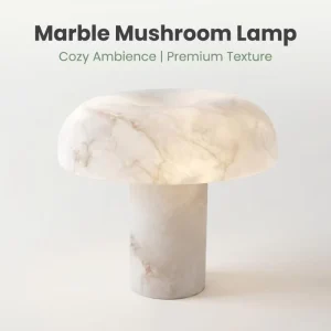 Modern Customized Marble Mushroom Table Lamp AC LED Marble Lampshade Base Neutral White Light 3 Year Warranty for Home Studio