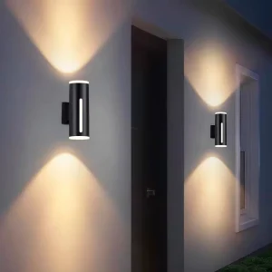 Modern Cylinder Outdoor Wall Lamps 20W IP65 Aluminum Up and Down LED Wall Light Outdoor for Hotel