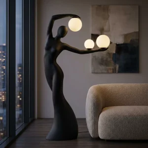 Modern Decor Art Man Sculpture Human Floor Lamp for Living Room Bedroom