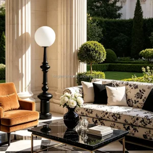 Modern Decorative Light Tall Black Floor Lamp with Adjustable Lighting Customizable Commercial and Hotel Floor Lamp