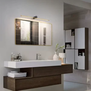 Modern Design 11W Aluminum Golden Wall Surface Mounted LED Bathroom Wall Lamps with Adjustable Color Temperature 5 Year Warranty