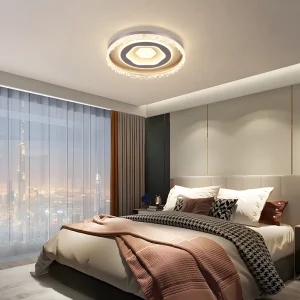 Modern Design 90W LED Ceiling Lamp with Remote Control Acrylic Material for Indoor Living Room Lighting