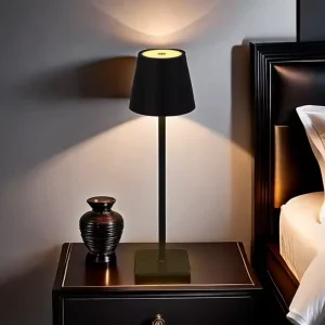 Modern Design Cross border Decorative LED Desk Lamp Bars Camping Bedside Use All Iron Construction Rechargeable Touch Control