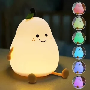 Modern Design Cute Kids LED Night Lamp Touch Control USB Rechargeable Adjustable Color Temp 2700K 6000K Dimmable Soft Silicone