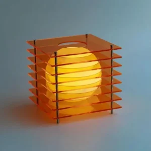 Modern Design DIY Hand assembled Glass Ball Acrylic Moon Lamp Orange Acrylic Sunset Lamp Nordic Art Sphere Moon Lamp