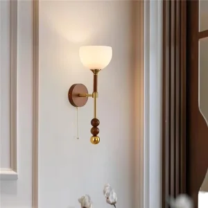 Modern Design Iron LED Luxury Wall Lamp Opal White Glass Ball Shades Dimmable Multi color Temperature Vanity Living Room Light