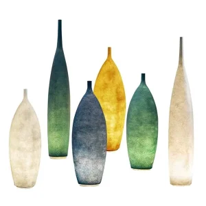Modern Design LED Standing Floor Lamp Home Hotel White Yellow Blue Green 142cm Resin Vase Night Floor Lamp
