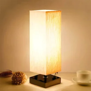 Modern Design Mini Table Lamp with Iron and Fabric LED Light Source Warranty for Bedroom Use