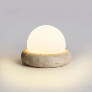 Modern Design Nordic Creative Home Yellow Cave Stone Wabi Uki Cream Unique Moon Decorative Bedside Desk Lamp LED Table Lamp
