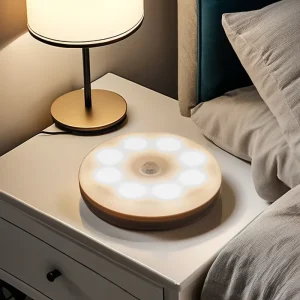 Modern Design Rechargeable Wireless Smart Home Lights LED Night Light Sensor with Nature Sounds Power Lights for Bedroom