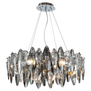 Modern Design Vintage Crystal Ceiling Light for Living Room Surface Mounted with LED Bulb Stainless Steel Base