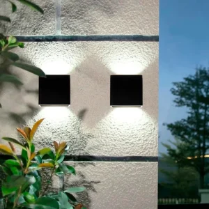 Modern Designed Wall Lighting Simple Luxury Wall Sconces AC120-277V Photocell 8inch Square Up and Down LED Wall Mounted Light