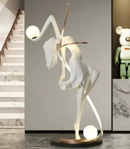 Modern Designer Art Decoration LED Sculpture Floor Lamp Creative Corner Standing Light E27 Base