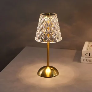 Modern Dimmable Portable Crystal LED Table Lamp Rechargeable Night Light