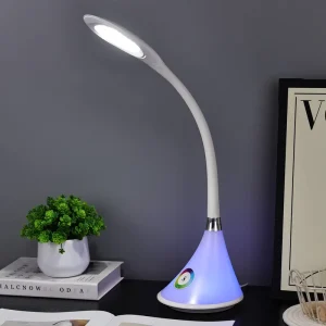 Modern Dimmable Touch Control LED Desk Lamp with 5000K Daylight Type C Connectivity for Bedroom Reading Room Use
