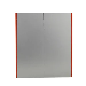 Modern Durable Silver Brushed PC 2 Gang Wall Switch Red Frame Design 86 Type Double Light Control Panel for Home Decoration