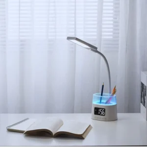 Modern Eco Friendly DC Rechargeable Cordless Table Lamp with Swing Arm and Pen Holder Simple Design LED