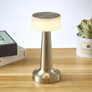 Modern European Battery Powered Adjustable Portable LED Desk Lamp Touch Control Metal Cordless Dimmable Warm White Iron Night