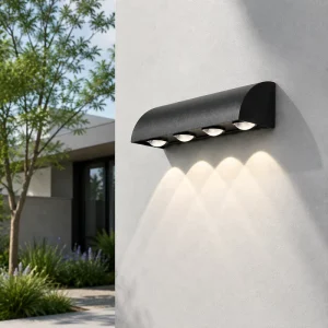 Modern Exterior Wall Lamp Outdoor LED IP65 Waterproof Aluminum Garden Porch Light 3500K Up Wall Sconce