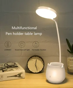 Modern Eye Protection Touch Dimming Rechargeable DC 5W E26 LED Desk Lamp for Book Reading and Indoor Lighting