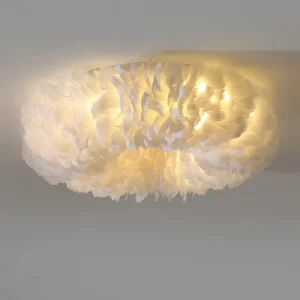 Modern Feather-Design LED Ceiling Lamp for Children’s or Master Bedroom