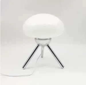 Modern Flexible AC/DC LED Metal Glass Creative Silver Bulb Plug Table Lamp with Lampshade for Living Room