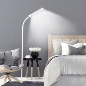 Modern Flexible LED Desk Lamp with Adjustable Height Floor Lamp Simple Eye Caring Touch Control Electric for Living Room Bedroom