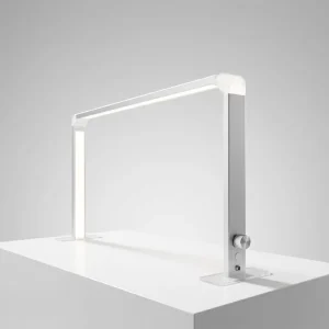 Modern Flexible Square Desk Nail Lamp Simple Design Aluminum Construction AC Dimmable Stepless Adjustable Brightness Removable