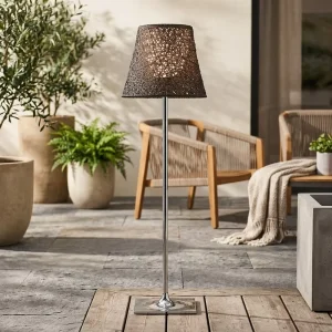Modern Floor Lamp Large Size 180 Chrome Finish Creative Outdoor Standing Lamps for Hotel Restaurant Garden