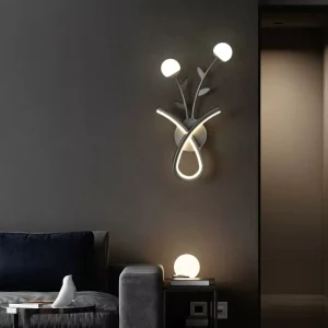 Modern Flower Style Indoor Decorative Creative Home Living Room Bedroom Luxury Acrylic Led Wall Lamps Lights