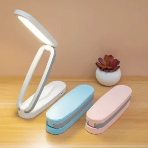 Modern Folding Desk Lamp with Eye-Caring 5W LED Touch Control Dimmable Type-C Adjustable Height Plastic Construction