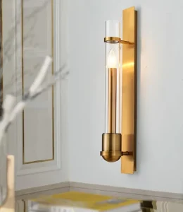 Modern Gold Metal Wall Mounted LED Sconce Light with Warm White Finish Wall Lamps for Living Room and Home 2 Year Warranty