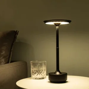 Modern H Shaped Rechargeable LED Desk Lamp Touch USB Eye Protection Bedside Circular Metal Simple Design