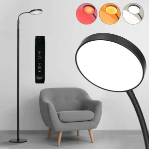 Modern Home Decorative Portable Aluminum LED Floor Lamp with Stepless Dimmable and Color Change Features
