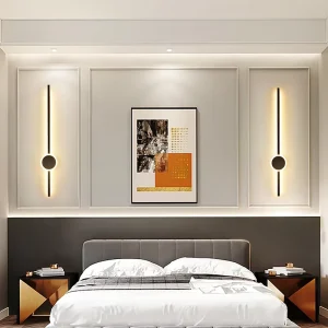 Modern Home Living Room Bed Long Black Wall Lamp Living Room Background Wall Decoration Strip Wall Lamp